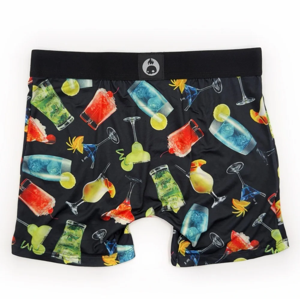 Cocktails Mixed Drinks Crazy Boxer Briefs Mens Size Medium Underwear Margarita